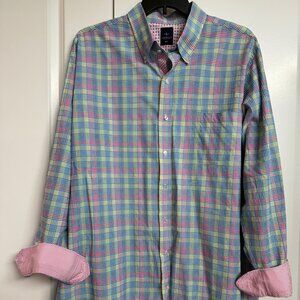 Long Sleeve Casual Shirt - Red, Blue, Yellow and Pink